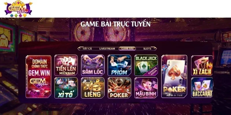 Cung cấp hàng loạt game bài đặc sắc quen thuộc với người chơi Việt