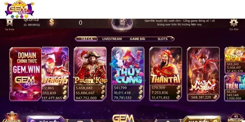 Những trò chơi nổ hũ có lượt tham gia nhiều nhất 2025